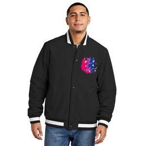 Lgbtq Bisexual Pride Flag Cats Pile Bisexual Insulated Varsity Jacket