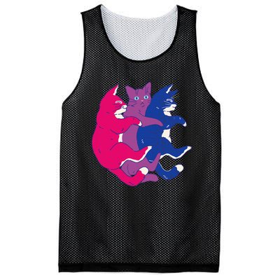 Lgbtq Bisexual Pride Flag Cats Pile Bisexual Mesh Reversible Basketball Jersey Tank