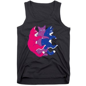 Lgbtq Bisexual Pride Flag Cats Pile Bisexual Tank Top