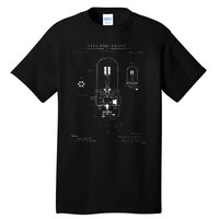 Light Bulb Patent Electricity Electrics Lamps Patent Tall T-Shirt