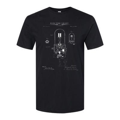 Light Bulb Patent Electricity Electrics Lamps Patent Softstyle® CVC T-Shirt