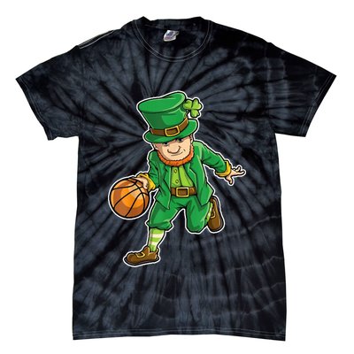 Leprechaun Basketball Player St Patrick's Day Tie-Dye T-Shirt