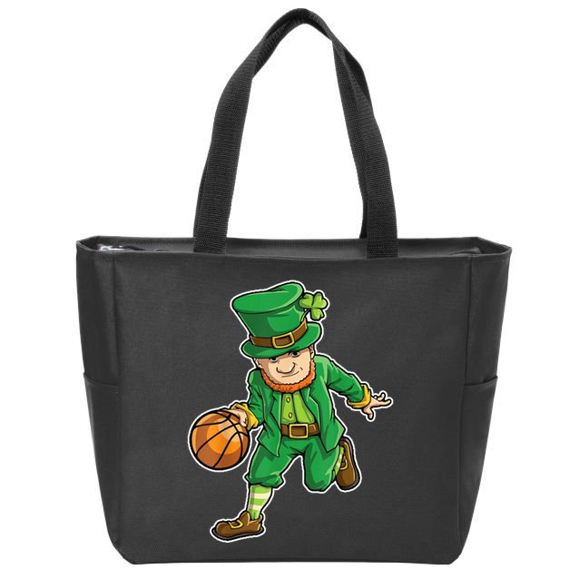 Leprechaun Basketball Player St Patrick's Day Zip Tote Bag