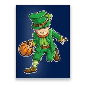 Leprechaun Basketball Player St Patrick's Day Poster