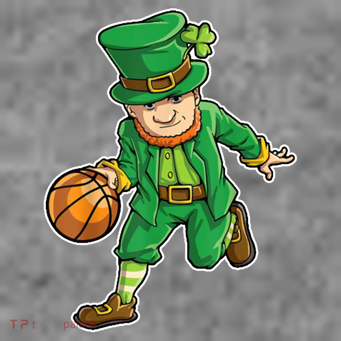 Leprechaun Basketball Player St Patrick's Day Sustainable Beanie