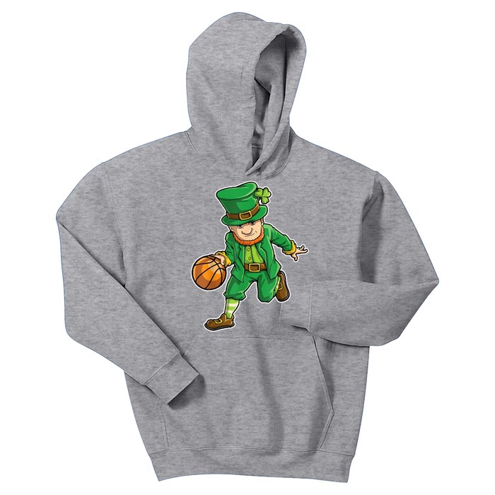 Leprechaun Basketball Player St Patrick's Day Kids Hoodie