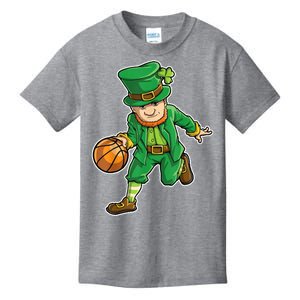 Leprechaun Basketball Player St Patrick's Day Kids T-Shirt