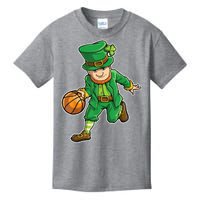 Leprechaun Basketball Player St Patrick's Day Kids T-Shirt