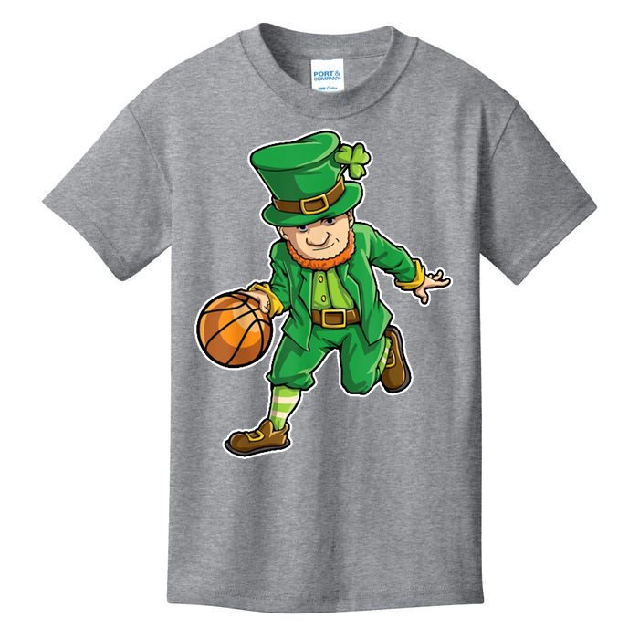 Leprechaun Basketball Player St Patrick's Day Kids T-Shirt