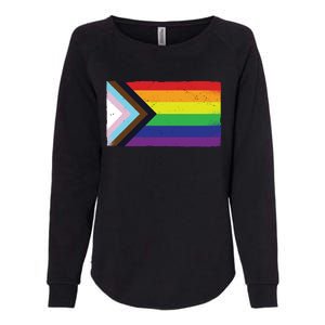 LGTBQ Black Pride Flag Womens California Wash Sweatshirt