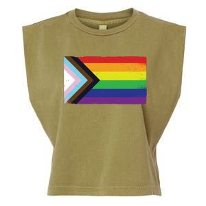 LGTBQ Black Pride Flag Garment-Dyed Women's Muscle Tee