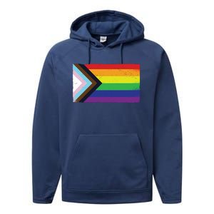 LGTBQ Black Pride Flag Performance Fleece Hoodie