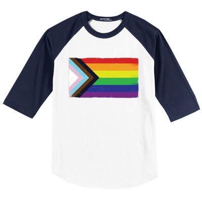 LGTBQ Black Pride Flag Baseball Sleeve Shirt