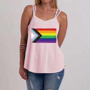 LGTBQ Black Pride Flag Women's Strappy Tank