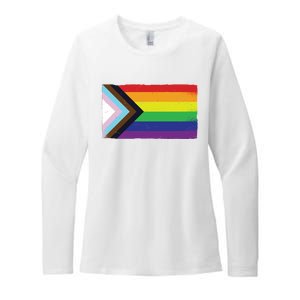 LGTBQ Black Pride Flag Womens CVC Long Sleeve Shirt