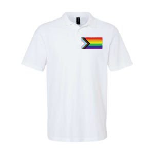 LGTBQ Black Pride Flag Softstyle Adult Sport Polo