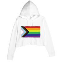 LGTBQ Black Pride Flag Crop Fleece Hoodie