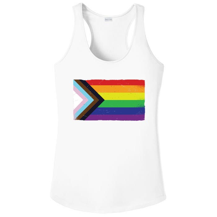 LGTBQ Black Pride Flag Ladies PosiCharge Competitor Racerback Tank