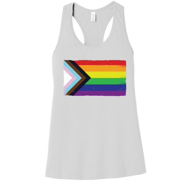 LGTBQ Black Pride Flag Women's Racerback Tank