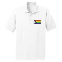 LGTBQ Black Pride Flag PosiCharge RacerMesh Polo