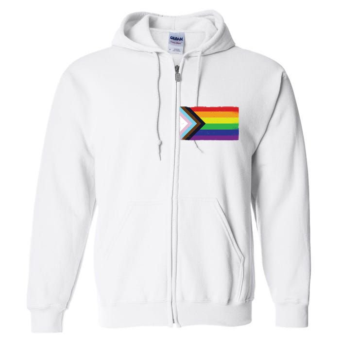 LGTBQ Black Pride Flag Full Zip Hoodie