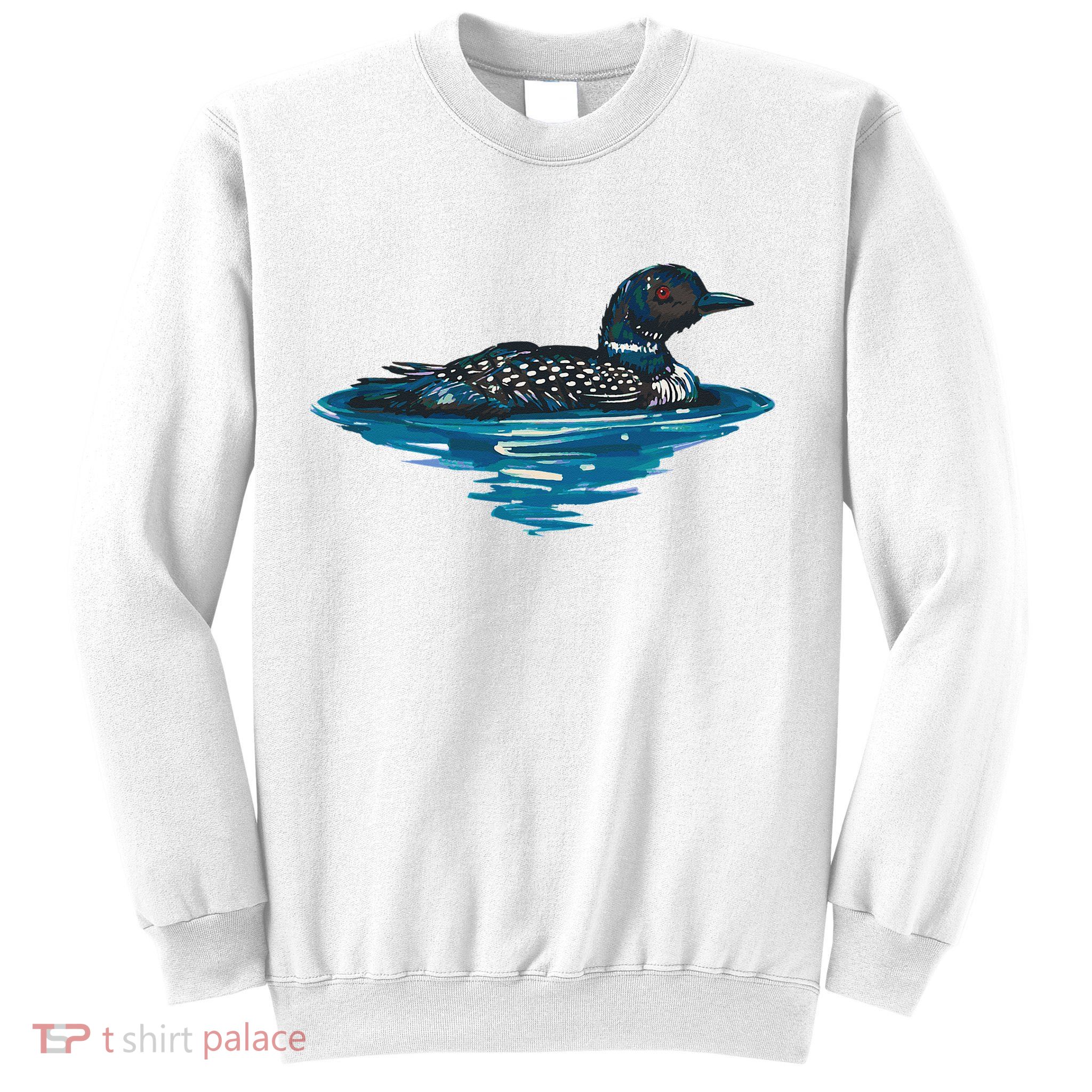 Loon Bird Painting Duck Lake Sweatshirt