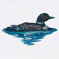 Loon Bird Painting Duck Lake Sweatshirt