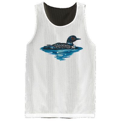 Loon Bird Painting Duck Lake Mesh Reversible Basketball Jersey Tank