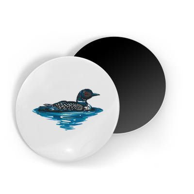 Loon Bird Painting Duck Lake Magnet