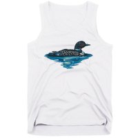 Loon Bird Painting Duck Lake Tank Top