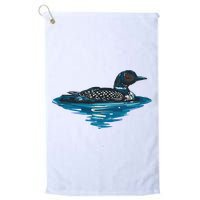 Loon Bird Painting Duck Lake Golf Towel