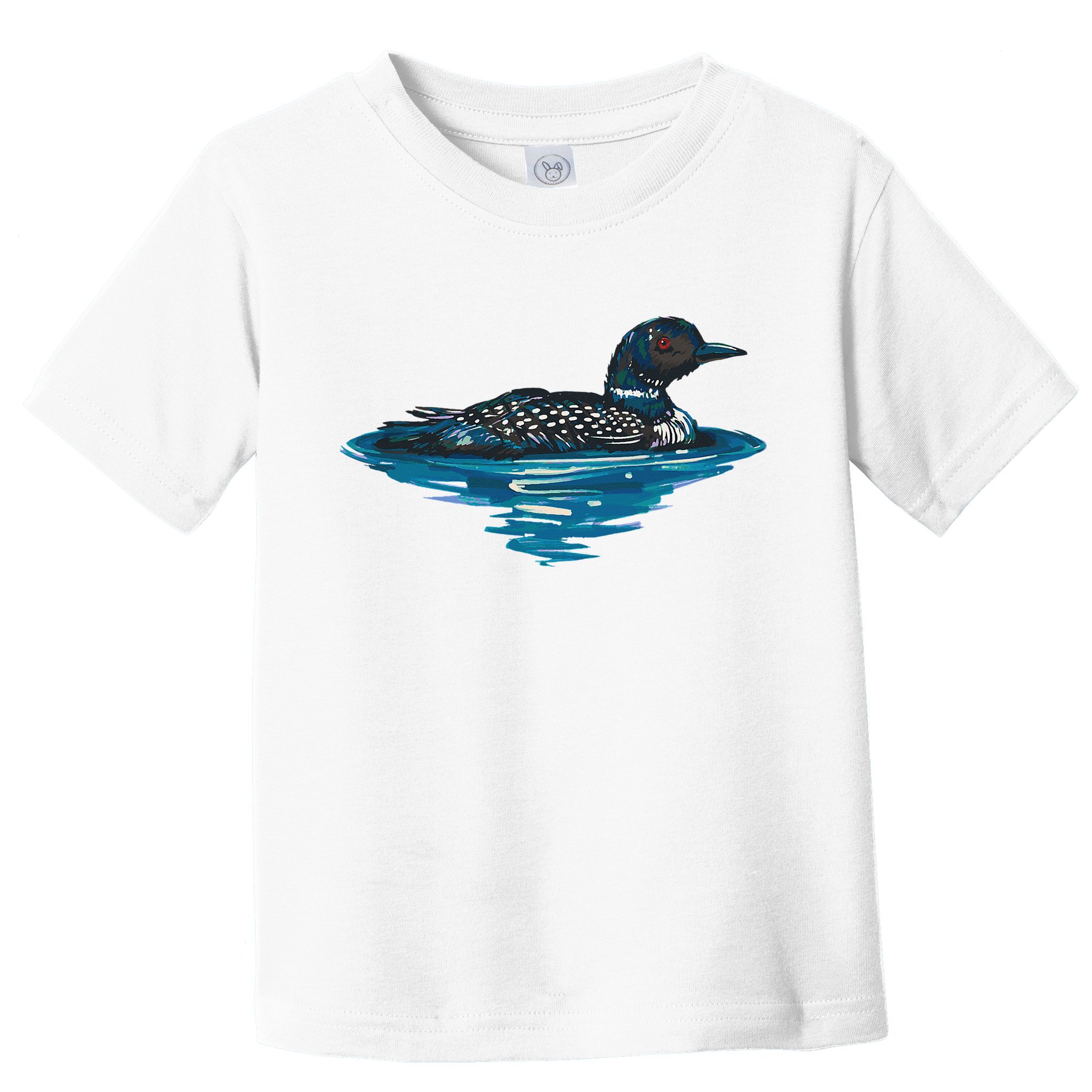 Loon Bird Painting Duck Lake Toddler T-Shirt
