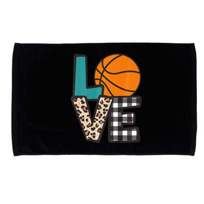 Love Basketball Player Fan Coach Sports Mom Mama Microfiber Hand Towel