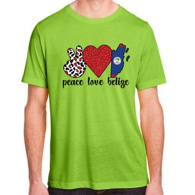 Love Belize Proud Belizean Flag Belizean Roots Meaningful Gift Adult ChromaSoft Performance T-Shirt