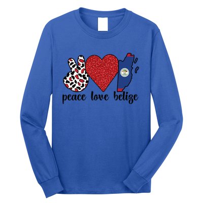 Love Belize Proud Belizean Flag Belizean Roots Meaningful Gift Long Sleeve Shirt