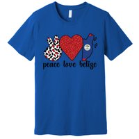 Love Belize Proud Belizean Flag Belizean Roots Meaningful Gift Premium T-Shirt