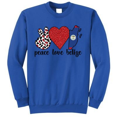 Love Belize Proud Belizean Flag Belizean Roots Meaningful Gift Tall Sweatshirt