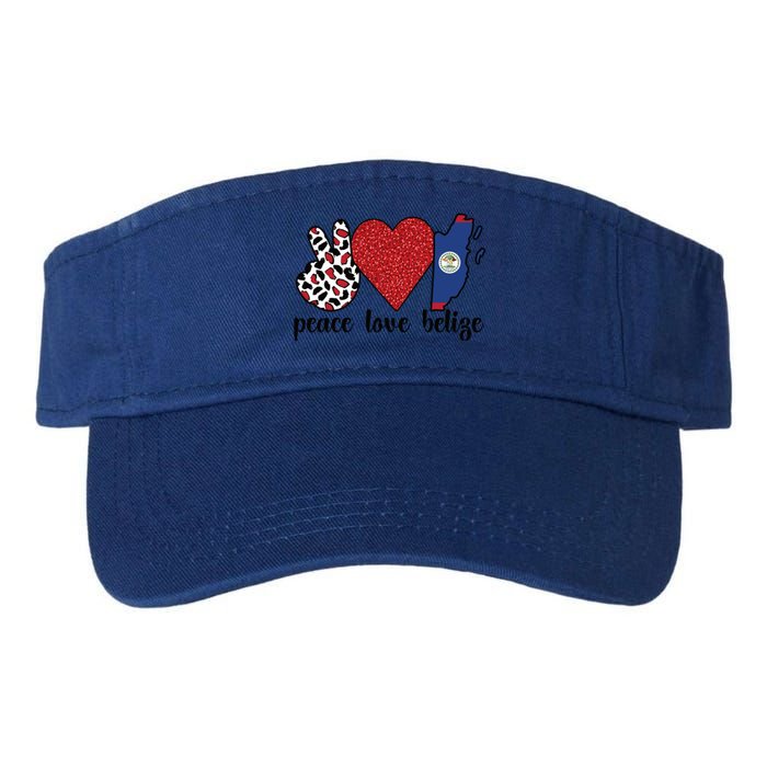 Love Belize Proud Belizean Flag Belizean Roots Meaningful Gift Valucap Bio-Washed Visor