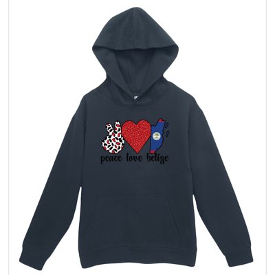 Love Belize Proud Belizean Flag Belizean Roots Meaningful Gift Urban Pullover Hoodie