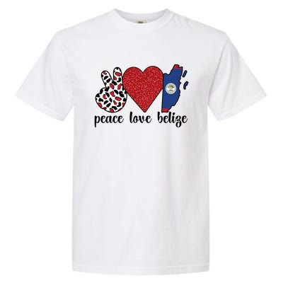 Love Belize Proud Belizean Flag Belizean Roots Meaningful Gift Garment-Dyed Heavyweight T-Shirt