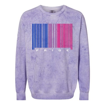 LGBTQ Bisexual Pride Colorblast Crewneck Sweatshirt