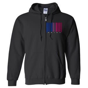 LGBTQ Bisexual Pride Full Zip Hoodie