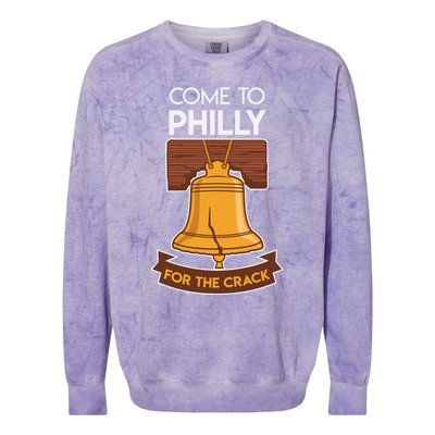 Liberty Bell Philadelphia Come To Philly For The Crack Colorblast Crewneck Sweatshirt