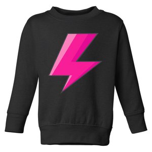 Lightning Bolt Pink Purple Graphic Easy Halloween Costume Toddler Sweatshirt