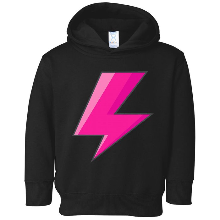 Lightning Bolt Pink Purple Graphic Easy Halloween Costume Toddler Hoodie