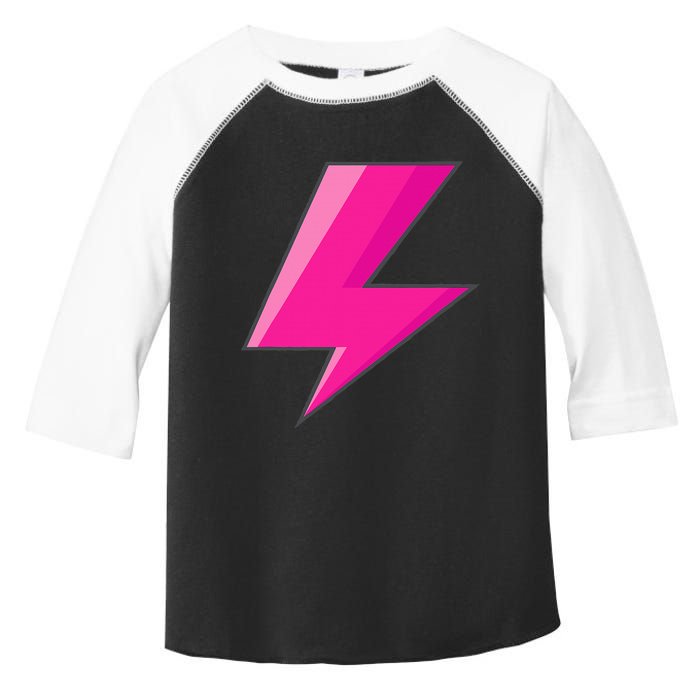 Lightning Bolt Pink Purple Graphic Easy Halloween Costume Toddler Fine Jersey T-Shirt