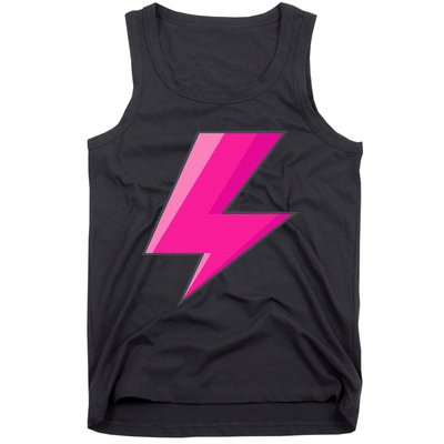 Lightning Bolt Pink Purple Graphic Easy Halloween Costume Tank Top