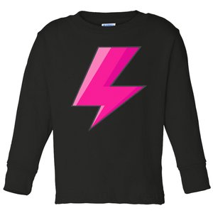 Lightning Bolt Pink Purple Graphic Easy Halloween Costume Toddler Long Sleeve Shirt