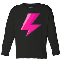 Lightning Bolt Pink Purple Graphic Easy Halloween Costume Toddler Long Sleeve Shirt