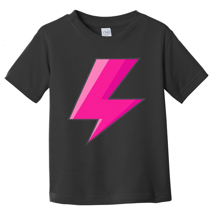 Lightning Bolt Pink Purple Graphic Easy Halloween Costume Toddler T-Shirt